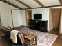 In addition to futon, queen air mattress in closet!  Bring the family!